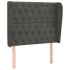 Cabecero con orejas de terciopelo gris oscuro 93x23x118/128