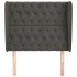 Cabecero con orejas de terciopelo gris oscuro 93x23x118/128