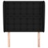 Cabecero con orejas de tela negro 93x23x118/128