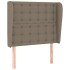Cabecero con orejas de tela gris taupe 93x23x118/128