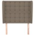 Cabecero con orejas de tela gris taupe 93x23x118/128