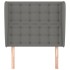 Cabecero con orejas de tela gris oscuro 103x23x118/128