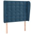 Cabecero con orejas de terciopelo azul oscuro 83x23x118/128