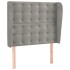 Cabecero con orejas de terciopelo gris claro 93x23x118/128