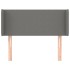 Cabecero de tela gris oscuro 103x16x78/88