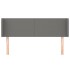 Cabecero de tela gris oscuro 147x16x78/88