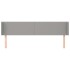 Cabecero de tela gris claro 183x16x78/88