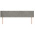 Cabecero de terciopelo gris claro 163x16x78/88