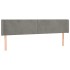 Cabecero de terciopelo gris claro 203x16x78/88