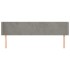 Cabecero de terciopelo gris claro 203x16x78/88