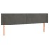 Cabecero de terciopelo gris oscuro 183x16x78/88
