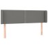 Cabecero de tela gris oscuro 147x16x78/88
