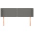Cabecero de tela gris oscuro 147x16x78/88