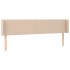 Cabecero de cuero sintético color capuchino 163x16x78/88