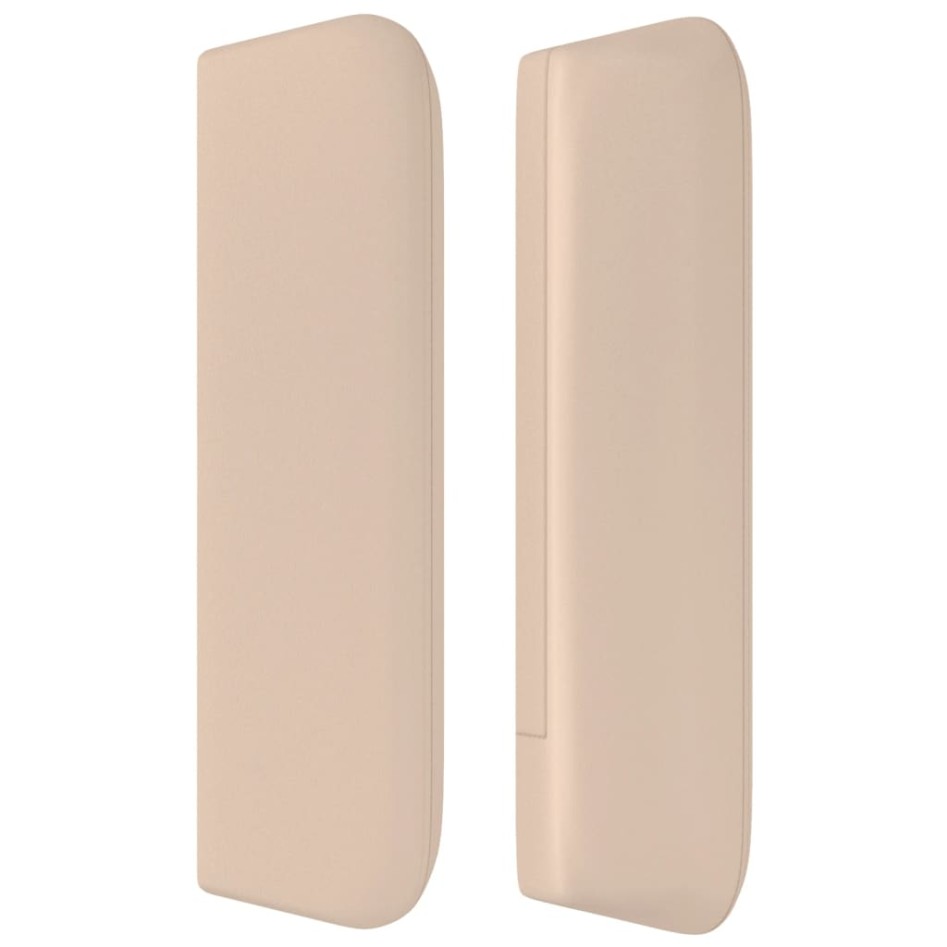 Cabecero de cuero sintético color capuchino 163x16x78/88