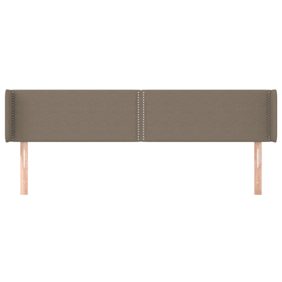 Cabecero de tela gris taupe 183x16x78/88