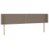 Cabecero de tela gris taupe 163x16x78/88