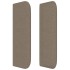 Cabecero de tela gris taupe 163x16x78/88