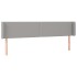 Cabecero de tela gris claro 203x16x78/88