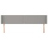 Cabecero de tela gris claro 203x16x78/88
