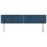 Cabecero de terciopelo azul oscuro 183x16x78/88