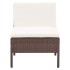 Set muebles de jardín 6 piezas y cojines ratán sintético