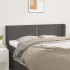 Cabecero de cuero sintético gris 147x16x78/88