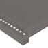 Cabecero de cuero sintético gris 147x16x78/88