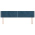 Cabecero de terciopelo azul oscuro 163x16x78/88