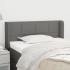 Cabecero de tela gris oscuro 83x16x78/88
