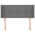 Cabecero de tela gris oscuro 83x16x78/88