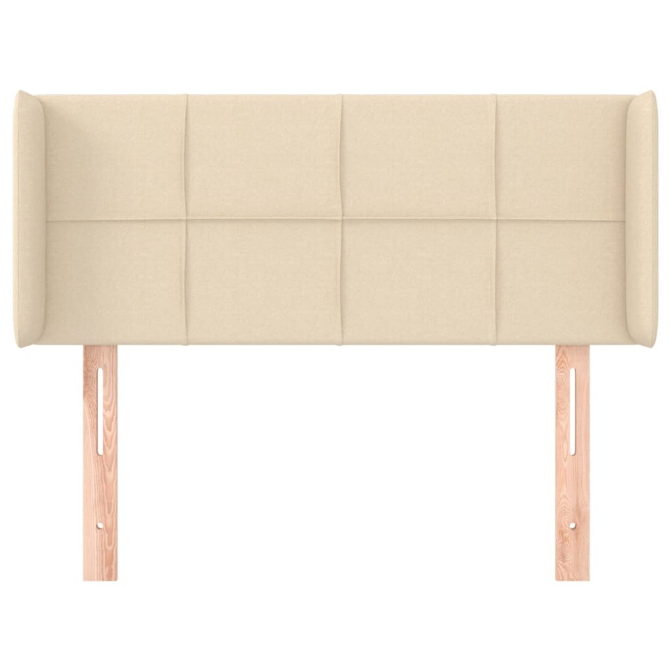 Cabecero de tela color crema 93x16x78/88