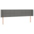 Cabecero de tela gris oscuro 183x16x78/88