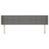 Cabecero de tela gris oscuro 183x16x78/88