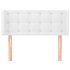 Cabecero de cuero sintético blanco 93x16x78/88