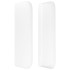 Cabecero de cuero sintético blanco 93x16x78/88