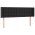 Cabecero de cuero sintético negro 147x16x78/88