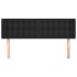 Cabecero de cuero sintético negro 147x16x78/88