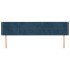 Cabecero de terciopelo azul oscuro 163x16x78/88