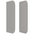 Cabecero de tela gris claro 163x16x78/88