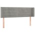 Cabecero de terciopelo gris claro 147x16x78/88