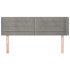Cabecero de terciopelo gris claro 147x16x78/88