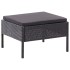 Set de muebles de jardín 3 pzas y cojines ratán sintético