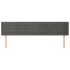 Cabecero de terciopelo gris oscuro 203x16x78/88
