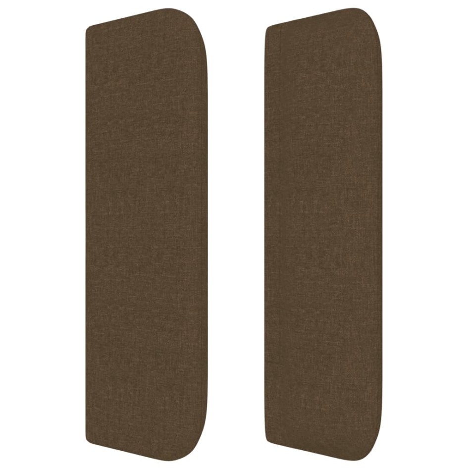 Cabecero de tela gris oscuro 163x16x78/88