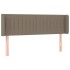 Cabecero de tela gris taupe 147x16x78/88