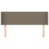 Cabecero de tela gris taupe 147x16x78/88