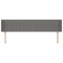 Cabecero de tela gris oscuro 203x16x78/88