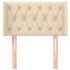 Cabecero de tela color crema 83x16x78/88