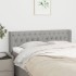 Cabecero de tela gris claro 163x16x78/88